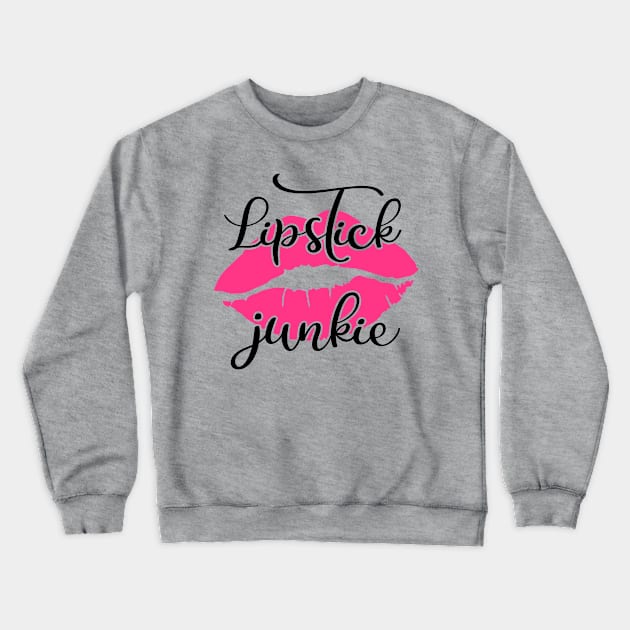 Lipstick Junkie Crewneck Sweatshirt by Glam Damme Diva